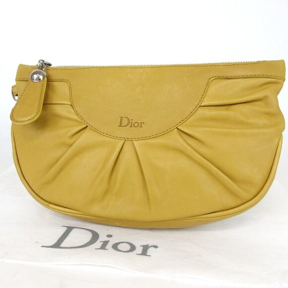 Authentic Christian Dior 16-BO-0028 Pouch Clutch bag leather [Used] - Picture 1 of 6